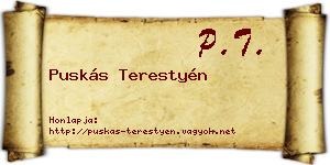 Puskás Terestyén névjegykártya